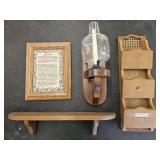 Shelf, Wall Sconce, Mail Organizer & Footprints