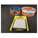(2) new rolls Gorilla tape & Simply Tacky tape