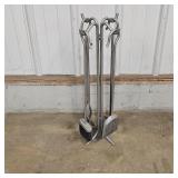 Brushed Metal Fireplace Tool Set