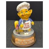 Resin cat chef comical figurine, 5in H