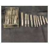 Straight-Fluted steel hand taps various sizes in