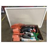 Memo board, office supplies, time cards,