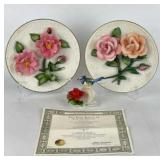 Franklin Mint 'Roses of Capodimonte' Plates