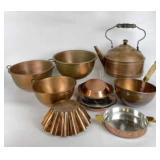 Copper Bowls, Teapot and More