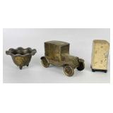 Vintage Metal Banks & Footed Bowl