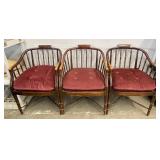 Vintage Bamboo Style Chairs with Cane Seats
