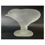 Abstract Frosted Art Glass Sculpture