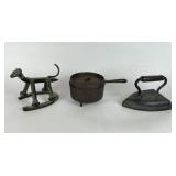 Vintage Cast Iron Footed Pot, Iron, & Decor