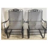 Wrought Iron Outdoor Bouncing Chairs