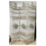 Vintage Wrought Iron Folding Divider Screen