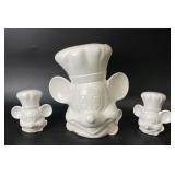 Chef Mickey Mouse Cookie Jar & S/P Shakers