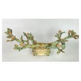 1964 Iron Tree Branch Decor with Pink Roses