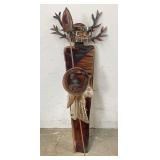 2 FT Native American Handcrafted Metal Art