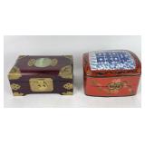 Antique Chinese Porcelain Shard and Jewelry Boxes