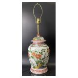 2.5 FT Vintage Asian Chinoiserie Glazed Lamp