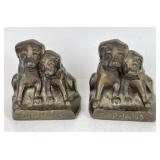 Vintage Hubley Style 'Orphans' Bronze Bookends