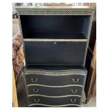 Drop Front Ornate Wooden Secretary