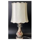 Victorian Style Hand Painted Glass Lamp