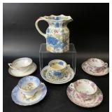 Selection of Cups & Saucers and Water Jug