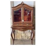 French Style Display Cabinet w/ Beveled Glass