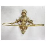 Vintage Brass Wall-Mounted Towel Rack