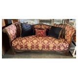 Bassett French Style Carved Wood Sofa