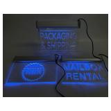 'Notary', 'Mailbox Rental' & 'Shipping' LED Window
