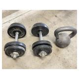 Selection of Dumbbells & Kettlebell