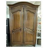 6.5 FT Carved Wood Armoire