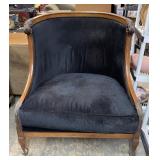 Bassett French Style Carved Wood Oversized Chair