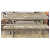 Wood Picnic Table with Benches