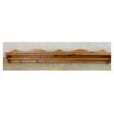 6 FT Hanging Wooden Quilt Rack w/ Display Shelf