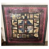 4.5 FT x 4.5 FT Framed Handmade Quilted Art