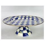 Mackenzie Childs Courtly Check Pedestal Platter
