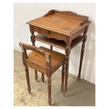 Vintage Wooden Child's Desk with Chair