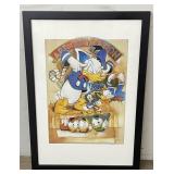 3 FT x 2 FT Joadoor Disney Donald Duck  - Signed
