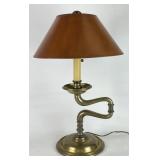 Vintage Brass French Bouillotte Lamp w/ Shade