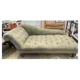 Tufted Suede Style Upholstered Fainting Couch