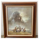 Bogard 'Native American' Oil on Canvas - Signed