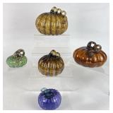 Selection of Blown Glass Pumpkins