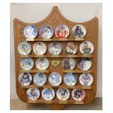 NFL 75th Anniversary Bradford Exchange Plates w/