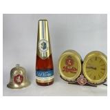 Vintage Stroh's Beer Lighted Clock Sign & Wall