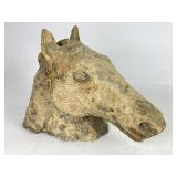 Carved Horse Head Sculpture