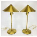 Mid Century Brass Table Lamps