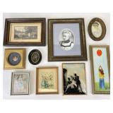 Framed Vintage Prints & Reverse Painting