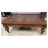 Wooden Coffee Table With Casters