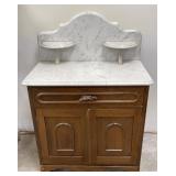 Victorian Style Marble Top Washstand