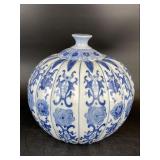 Chinese Blue and White Pumpkin Ginger Jar