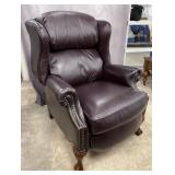 Leather Style Armchair W/ Nail Head Trim