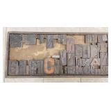 Vintage Letterpress Tray w/ Letters